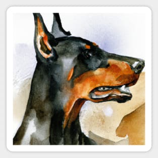 Doberman Pinscher Watercolor - Gift For Dog Lovers Magnet